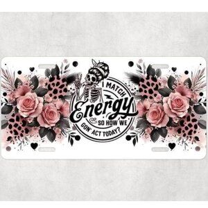 I Match Energy Skull Car Tag Custom Vehicle License Plate
